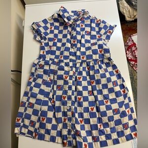 Hanna Andersson Blue and White Checkered Kids Dress